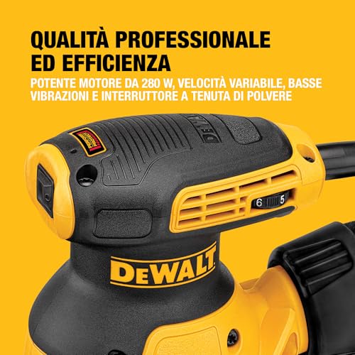 Detalle 2 de DEWALT Levigatrice rotorbitale 126 mm DWE6423-QS: potenza affidabile e controllo preciso