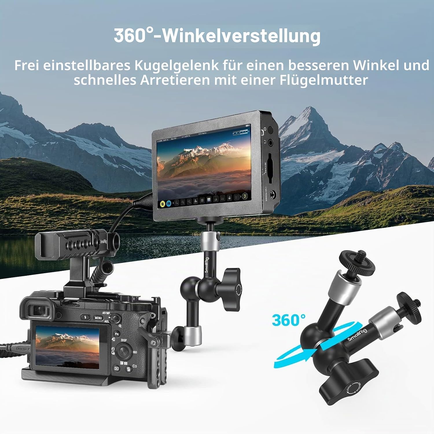 Detalle de SMALLRIG Magic Arm 5,5 Zoll Monitorhalterung
