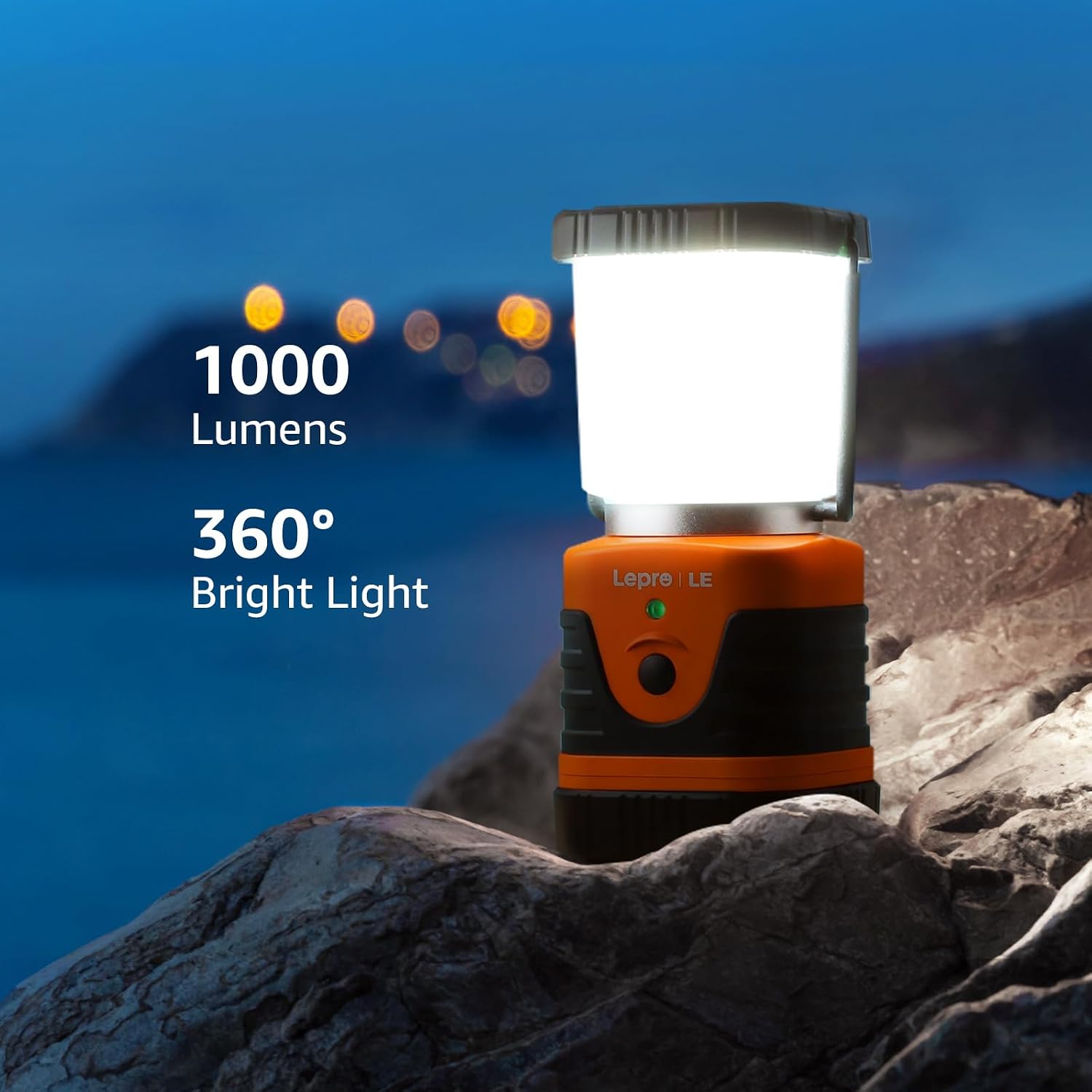 Thumbnail 1 de Lepro 3300008-OG Rechargeable LED Camping Lantern 2-Pack, 1,000 Lumens