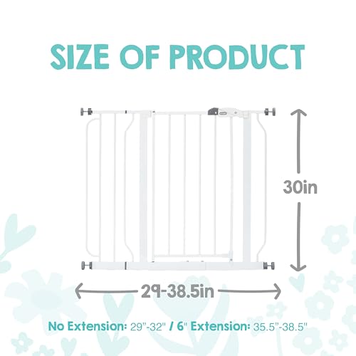 Detalle de Regalo Safety Easy Step Baby Gate for Doorways & Bottom of Stairs (73.6–95.5 cm) with Extension