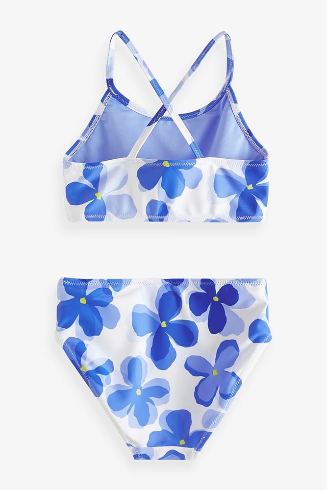 Detalle de Two Piece Hawaiian Beach Bikini for Toddler Girls (3–12 Years) – Easy Pull-On Set