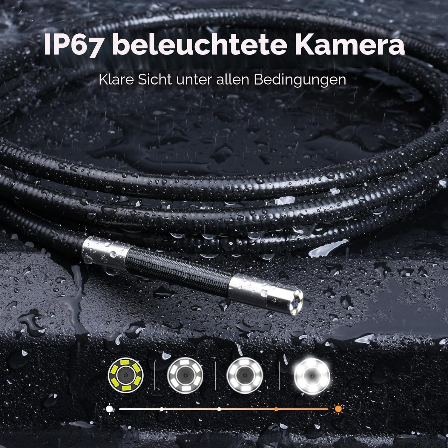 Thumbnail 6 de DEPSTECH 210° drehbare Endoskopkamera mit Licht, 5-Zoll-IPS und 1080P – 6,2-mm-Rohrkamera