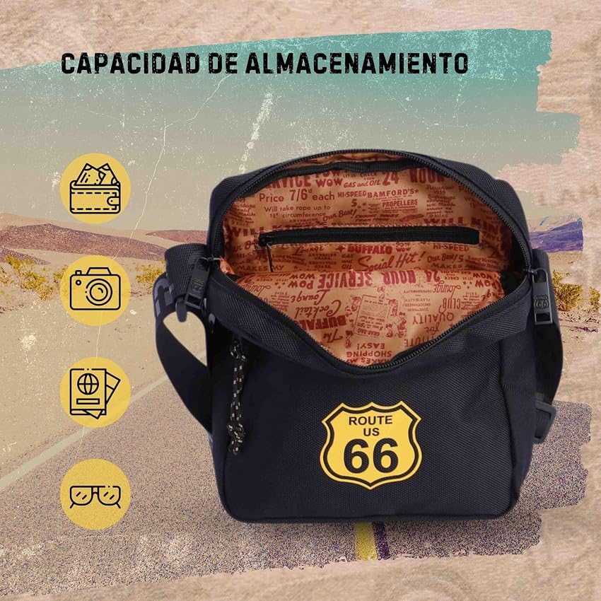 Detalle 2 de ROUTE 66 Bolso bandolera para hombre, uso diario