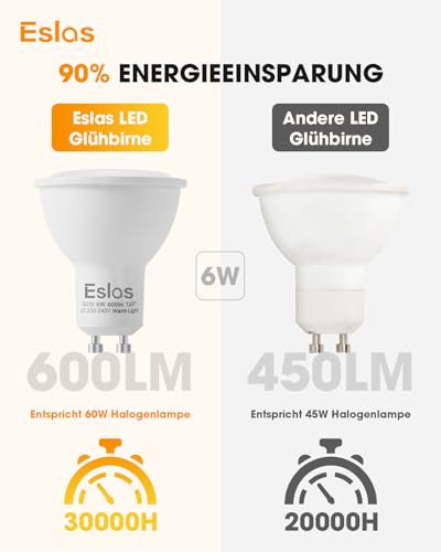 Thumbnail 2 de Eslas GU10-LED-Lampen 6 W