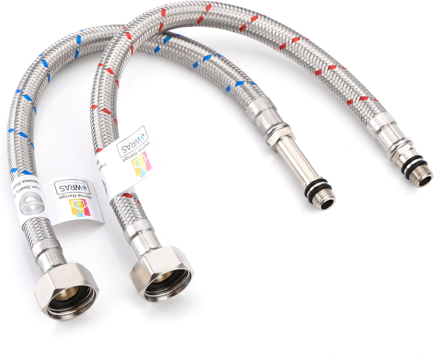 Thumbnail 6 de Home Range 2X M10 x 1/2, 900mm Flexible Tap Connectors – Braided Stainless Steel, WRAS Approved