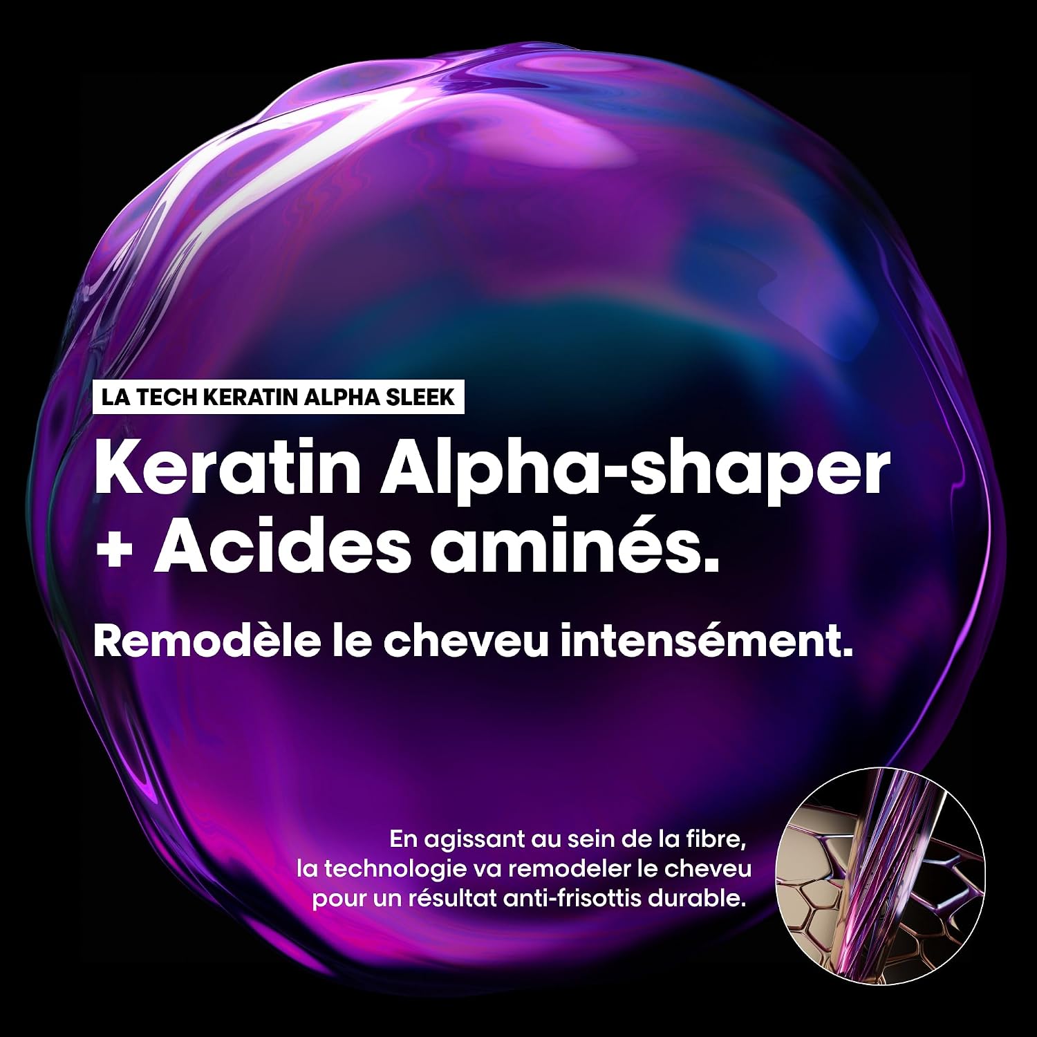 Thumbnail 3 de L'Oréal Professionnel Soin Cheveux Transformatif Lissant Keratin Alpha Sleek – 2 Semaines d'Anti-Frisottis