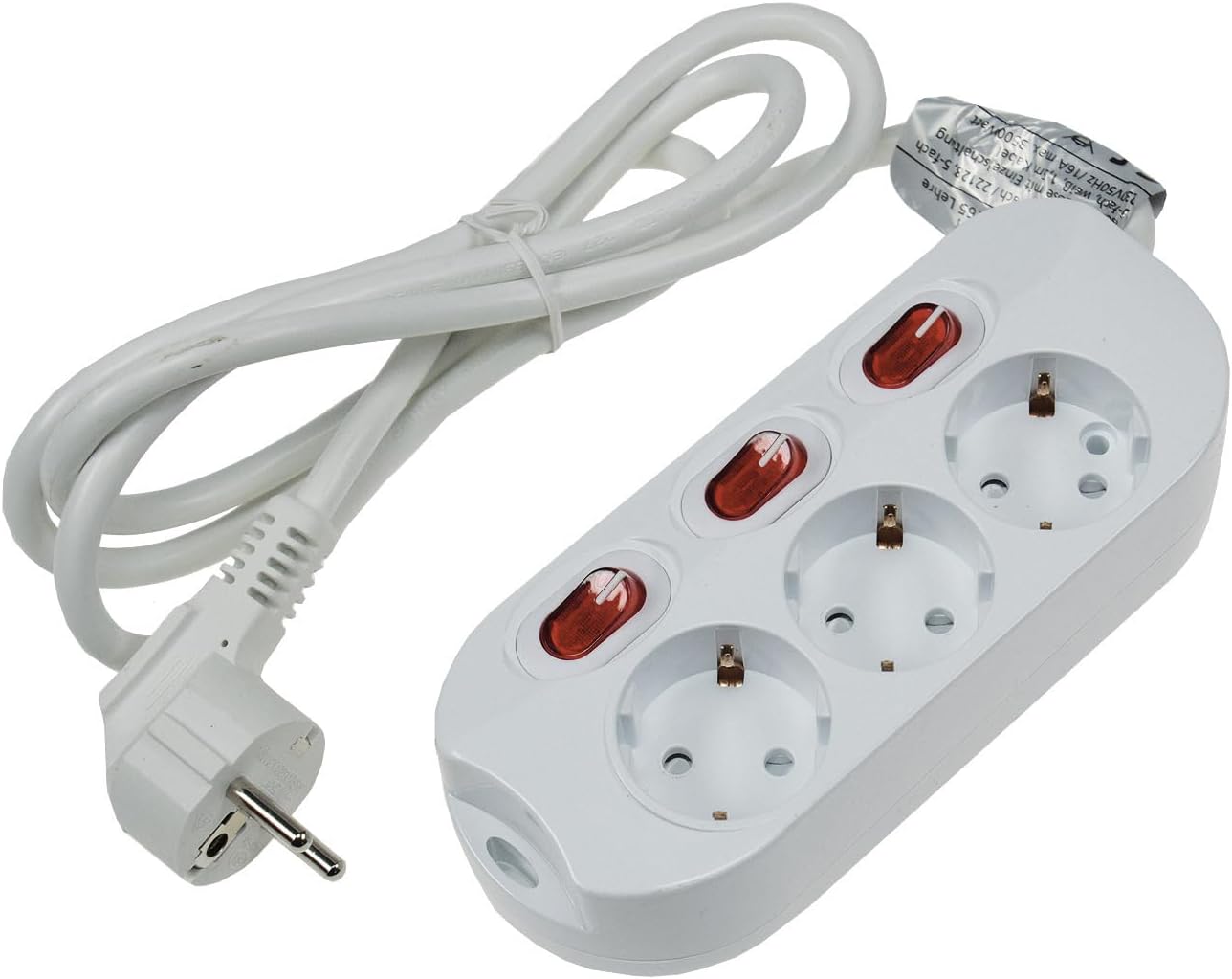 Detalle de Feletec 3-Fach Steckdosenleiste 1,5 m Kabel