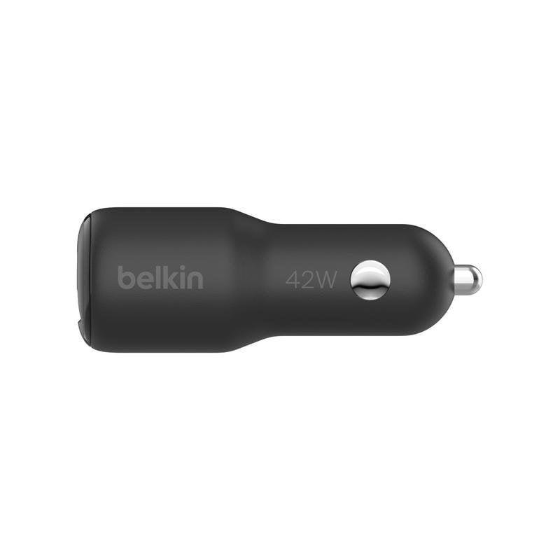 Detalle 2 de Belkin CCB005btBK: Cargador de coche 42 W con USB-C PD 3.0 y USB-A 12 W