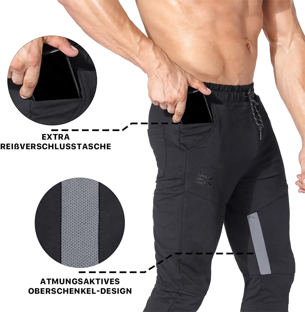 Thumbnail 2 de BROKIG Jogginghose Herren Baumwolle