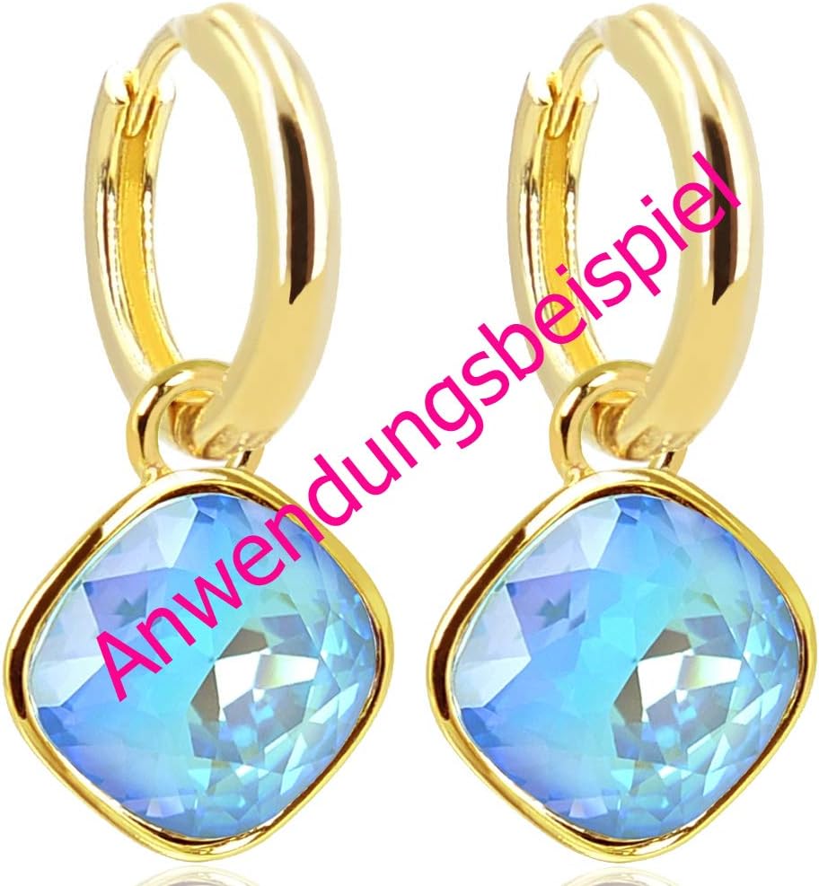 Thumbnail 5 de Silber-Creolen Ohrringe 14 mm, 925 Sterling Silber, 24 kt vergoldet – NOBEL SCHMUCK®