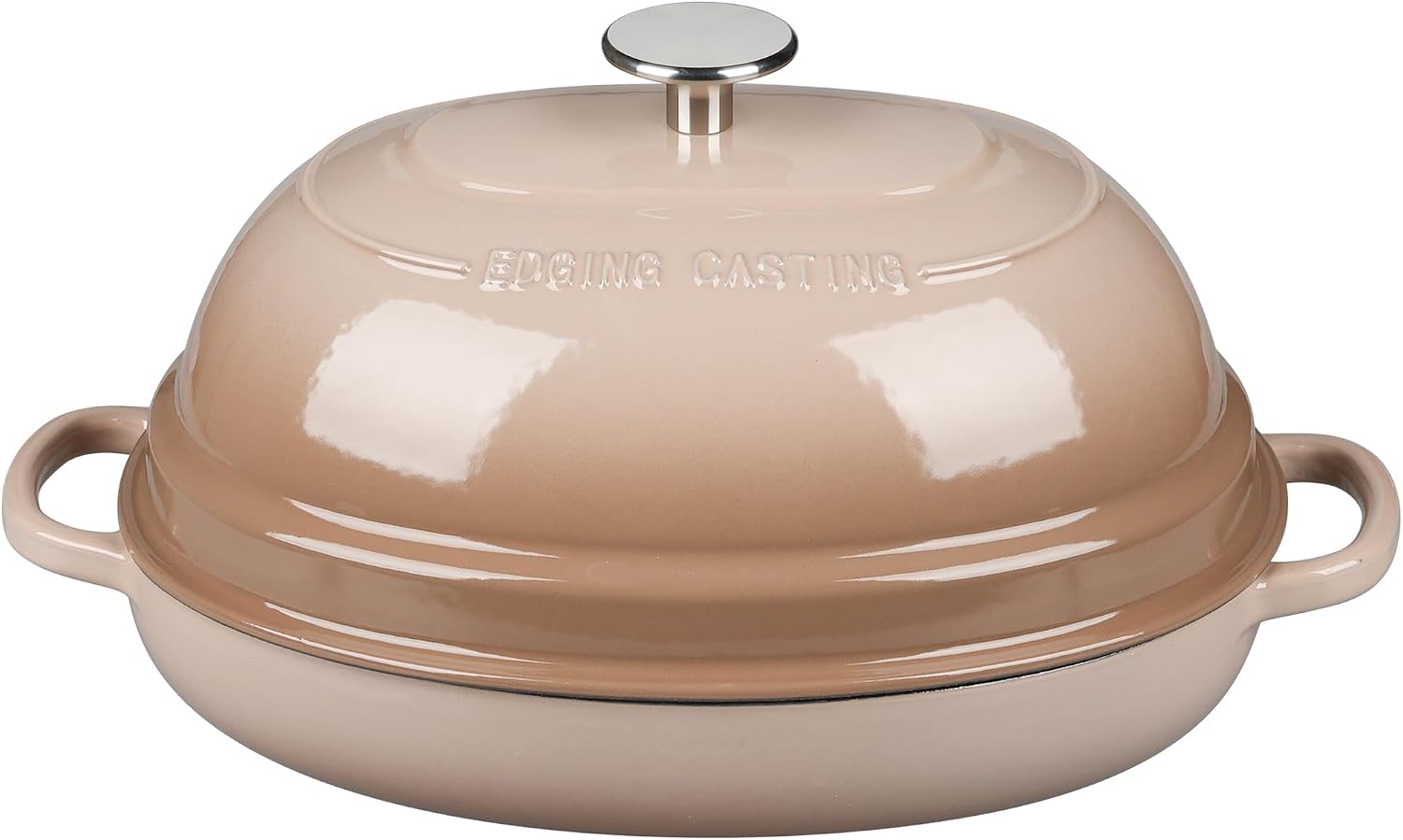 Thumbnail 2 de EDGING CASTING 6QT Enameled Oval Cast Iron Dutch Oven Pot for Sourdough, Mocha