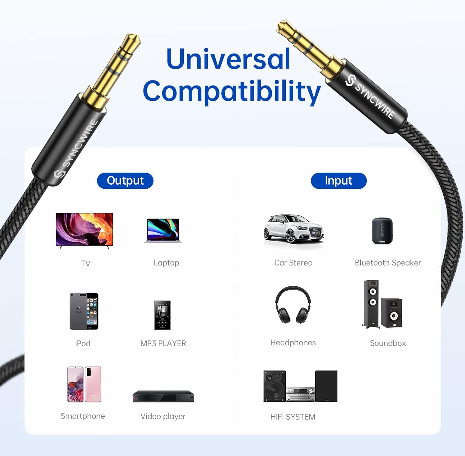 Thumbnail 5 de Syncwire 3.5mm Aux Cable, 3.3 ft ⚙