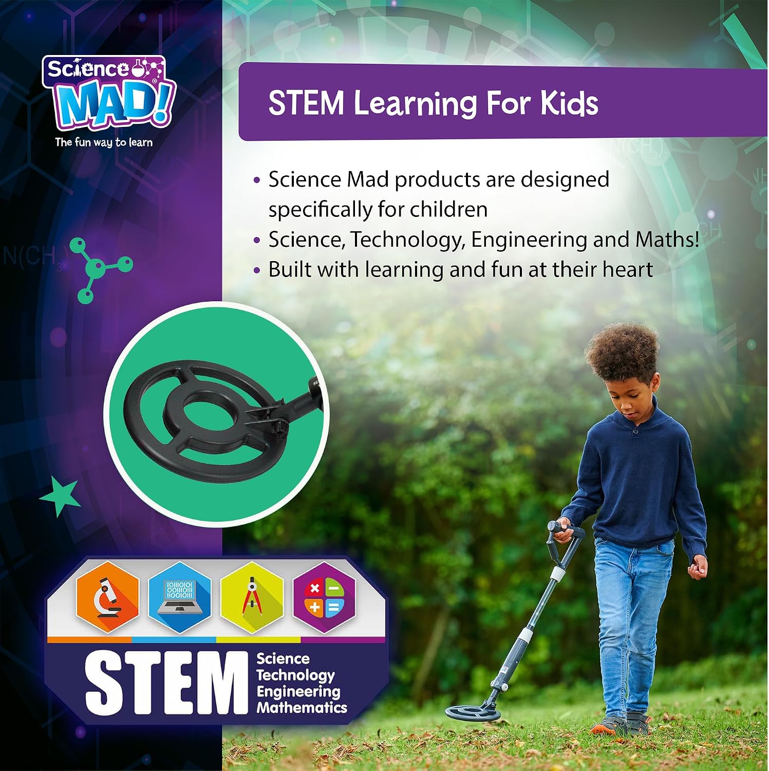 Detalle 1 de Science Mad Digital Metal Detector 9V