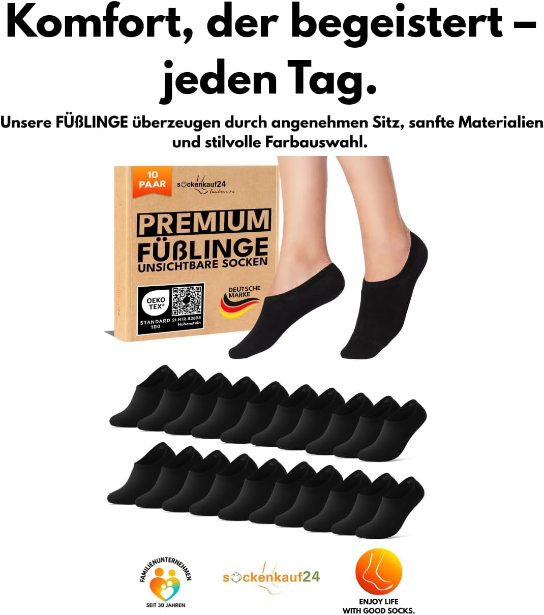 Thumbnail 5 de Sockenkauf24 10 Paar Füßlinge für Sneaker
