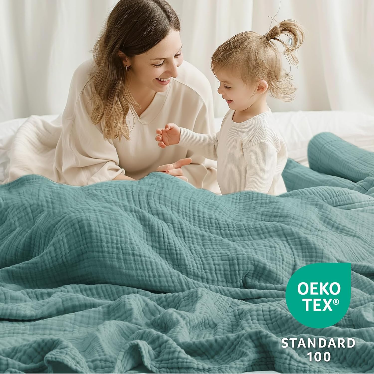 Thumbnail 3 de Kozyhvn 100% Cotton Muslin Blanket King 108" x 90"
