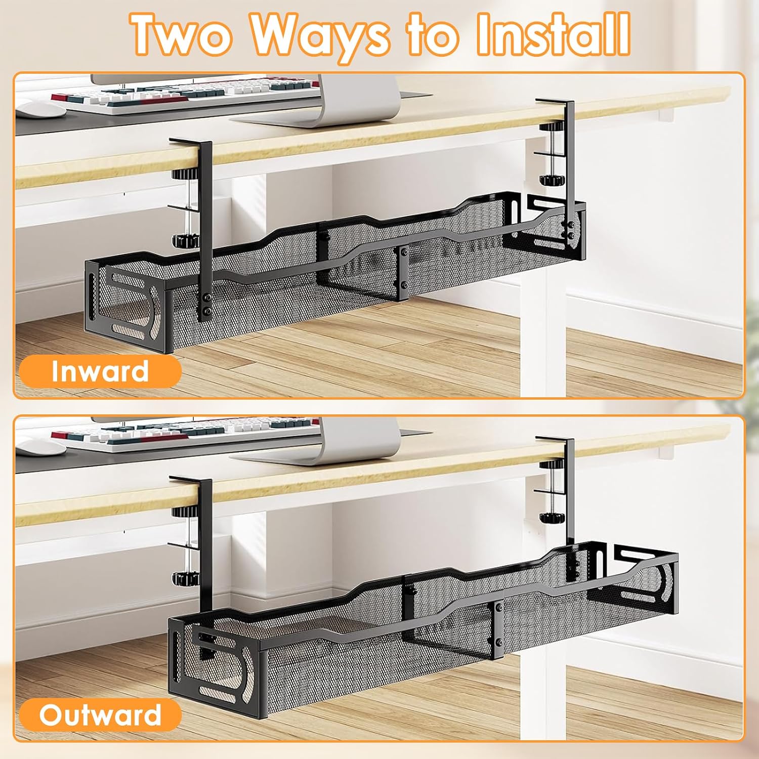 Thumbnail 6 de Tivddikun 64 cm under-desk cable organiser for standing desk