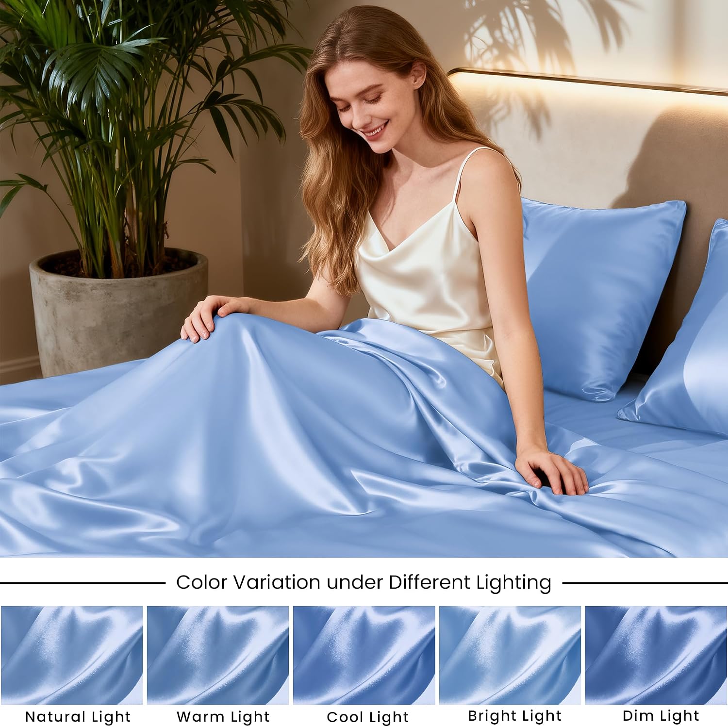Thumbnail 6 de Love's cabin Satin Queen Sheets