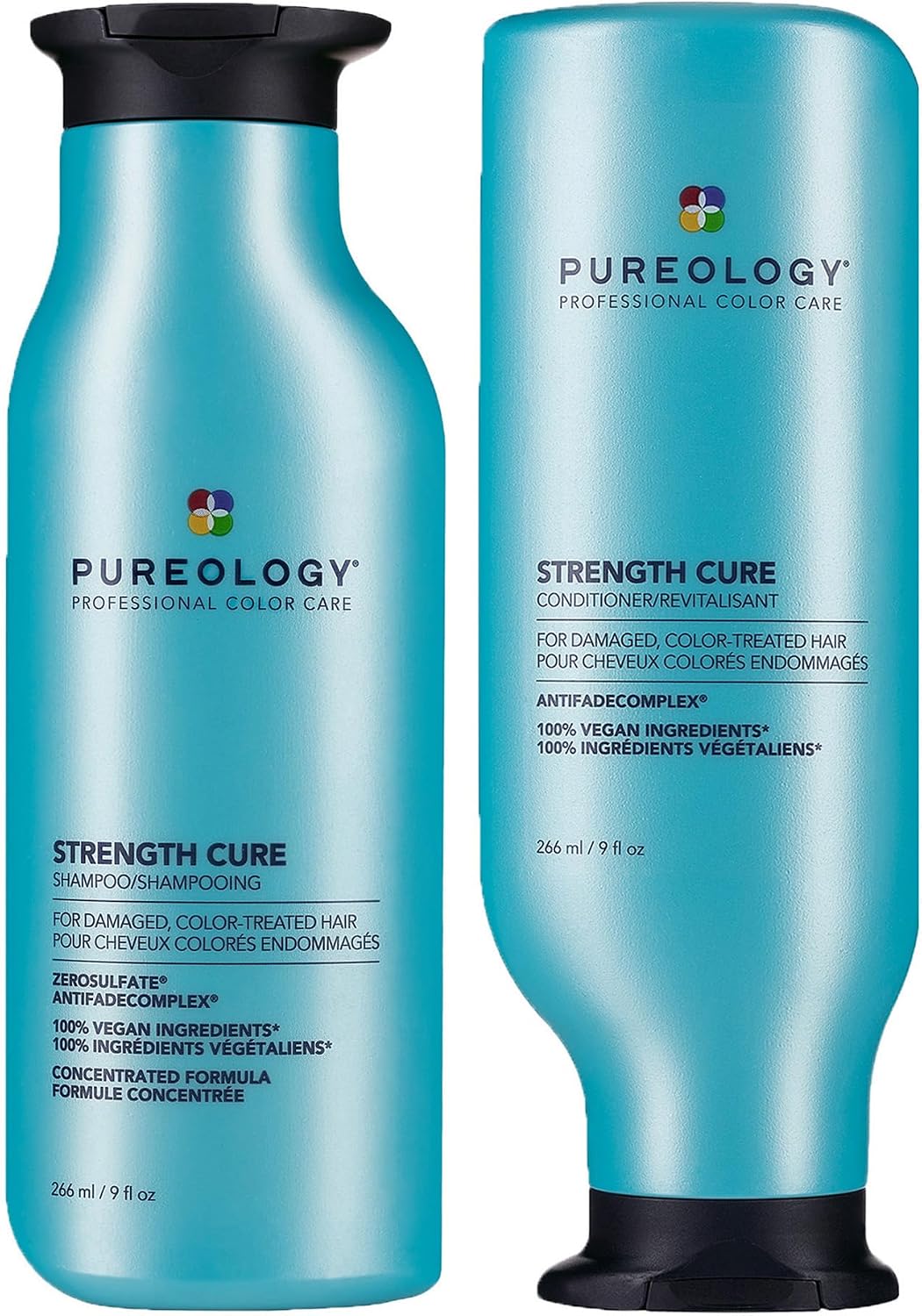 Pureology Strength Cure Strengthening Shampoo & Conditioner Duo Set for Damaged Colour-Treated Hair