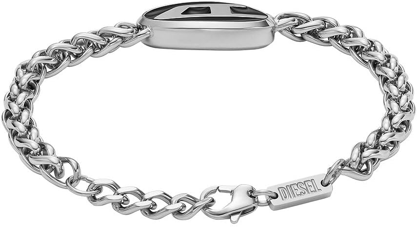 Thumbnail 2 de Diesel Bracelet homme en acier inoxydable 2 tons avec fermoir mousqueton