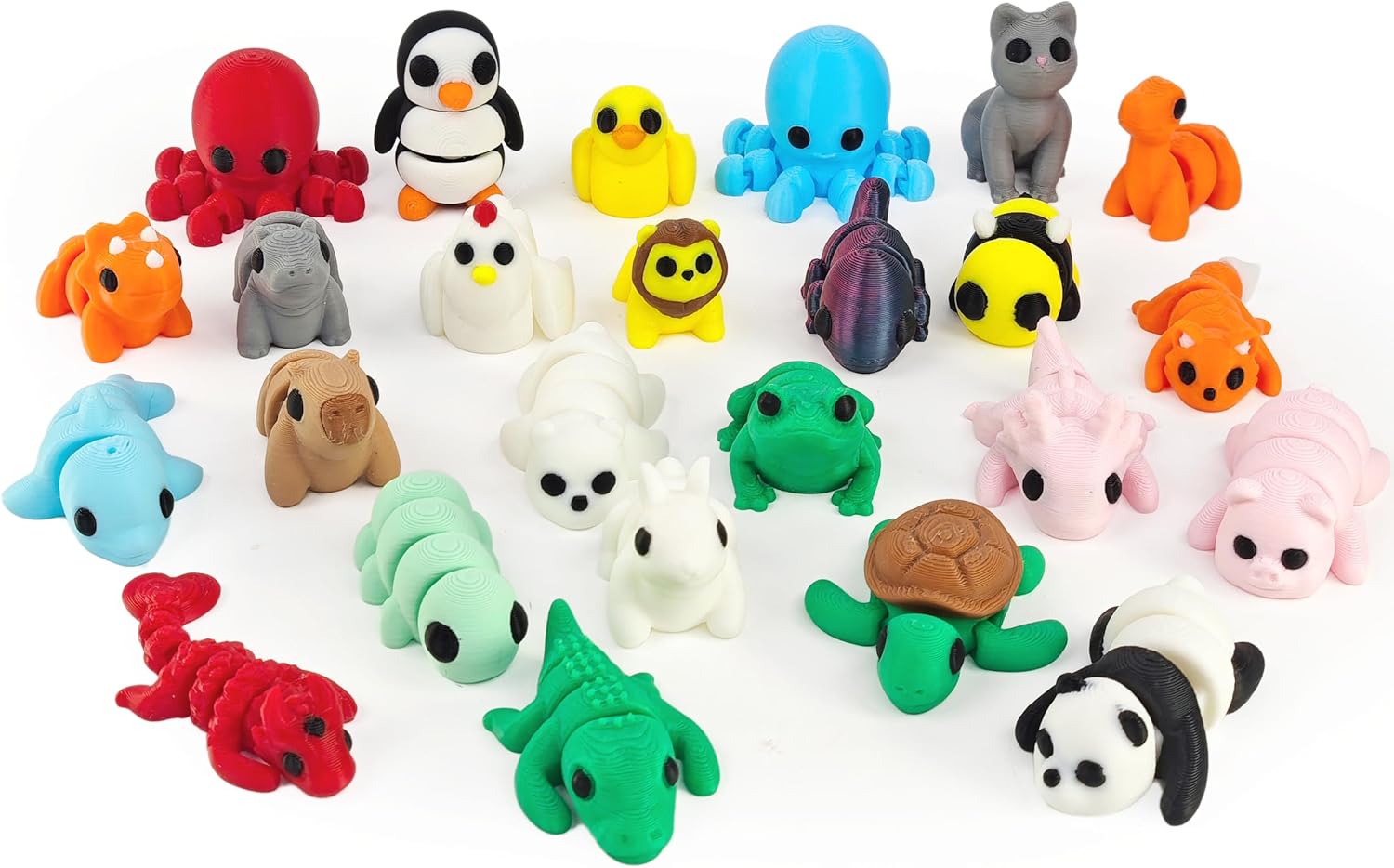Thumbnail 6 de 3D Printed Figurines Set by ZOU3D: Articulated Animal Miniatures for Play, Fidgeting, and Display