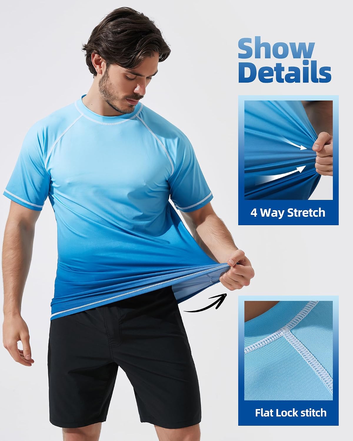 Detalle 2 de Arcweg rashguard mare surf uomo UV UPF 50+