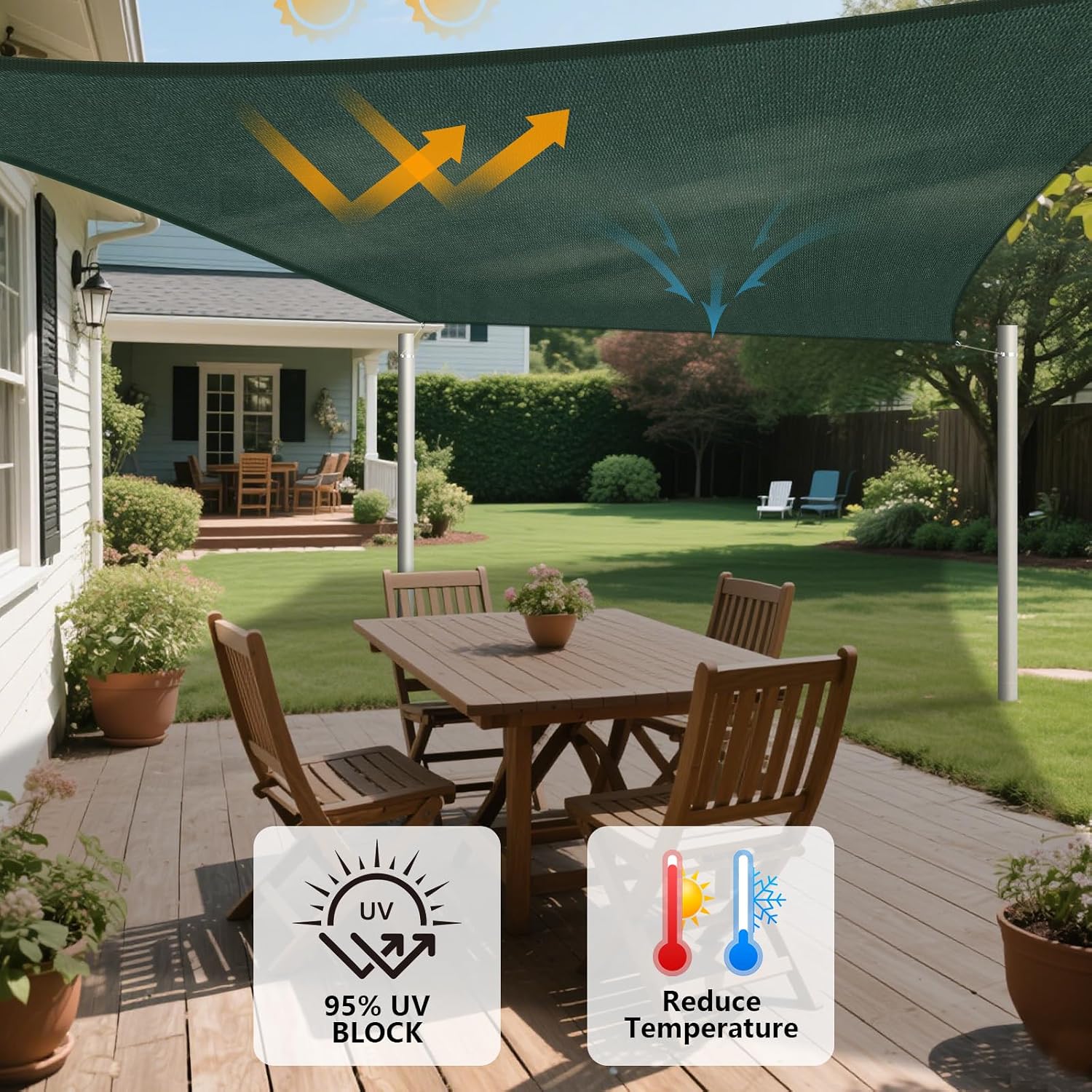 Thumbnail 3 de Shadespeare Sun Shade Sail 12' x 12
