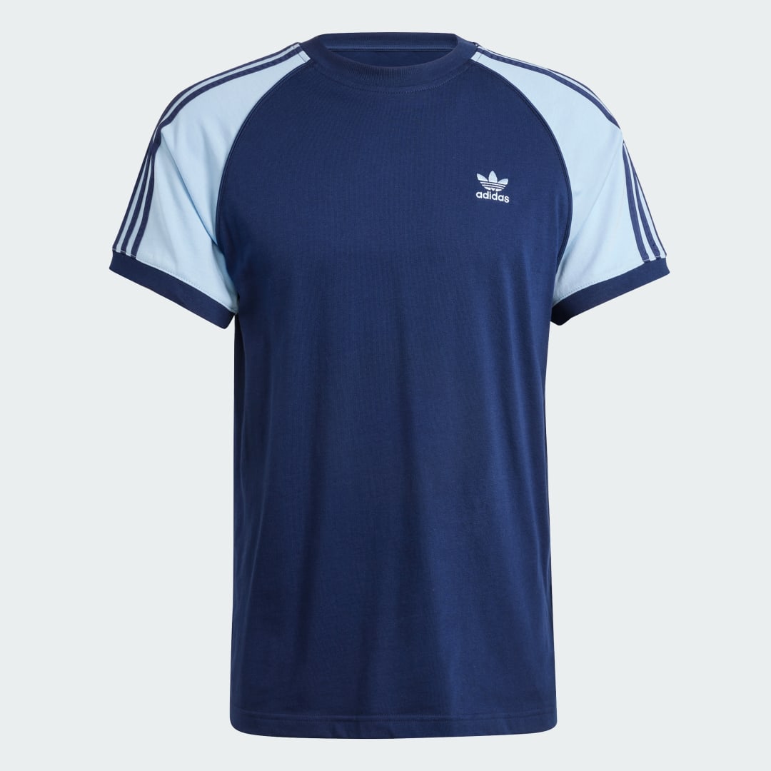 Thumbnail 3 de Camiseta Colourblocked 3 bandas Adidas — azul