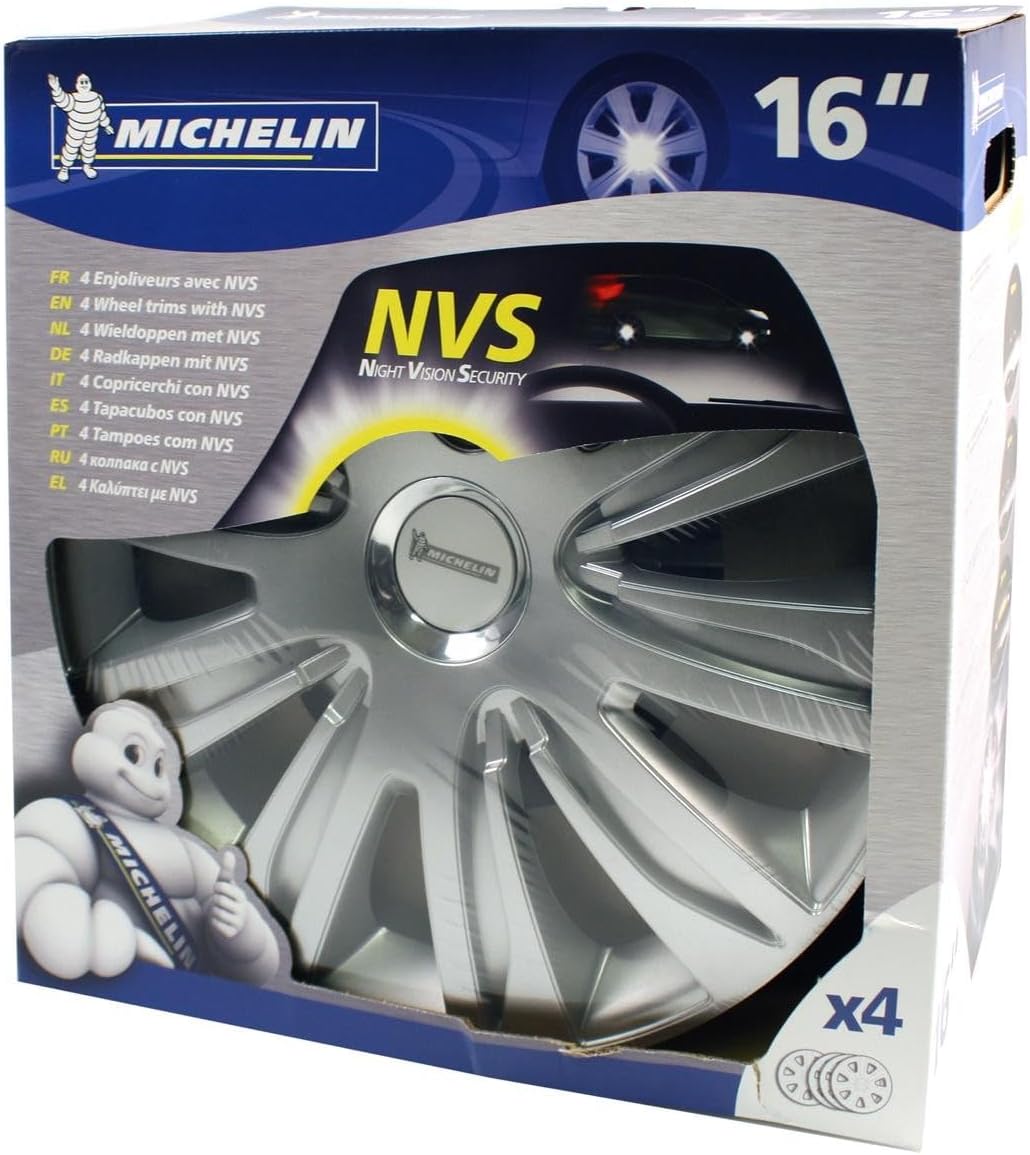 Thumbnail 2 de Michelin 009111 Set de 4 Enjoliveurs 16" NVS Chrome – Résistants et faciles à clipper