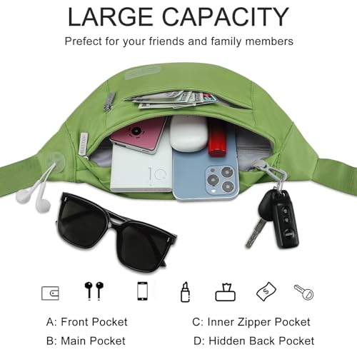 Detalle de MAXTOP Riñonera para Mujer y Hombre con 4 Bolsillos con Cremallera y Conector para Auriculares