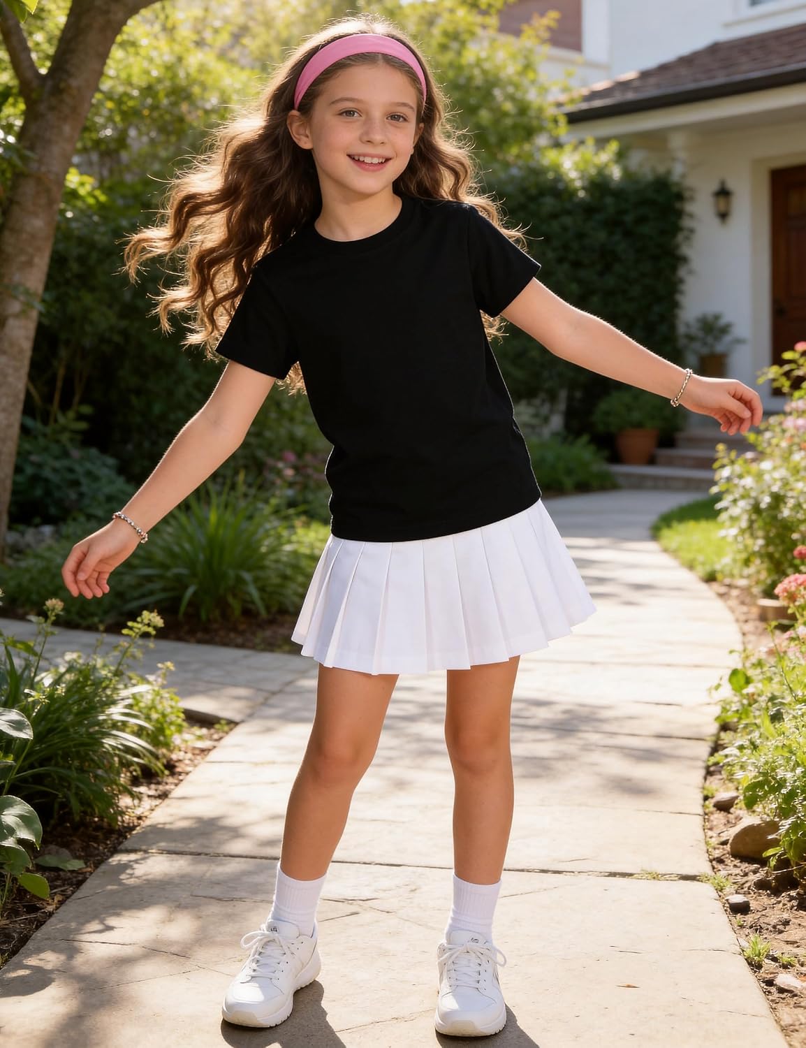 Thumbnail 6 de Demegimi Girls T-Shirts - Summer Short Sleeve Tops for Kids 5-14