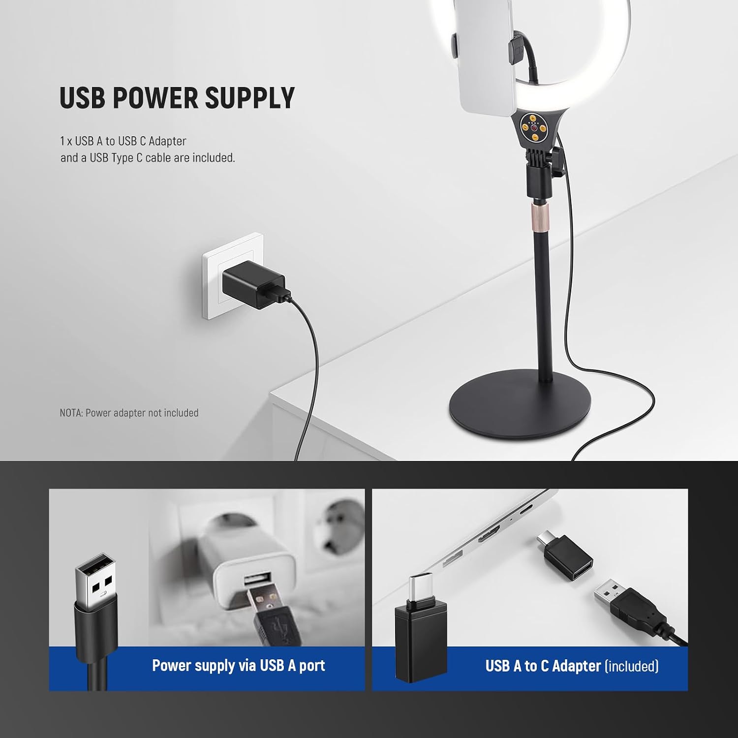 Thumbnail 6 de NEEWER N22 10.5" desk ring light for streaming