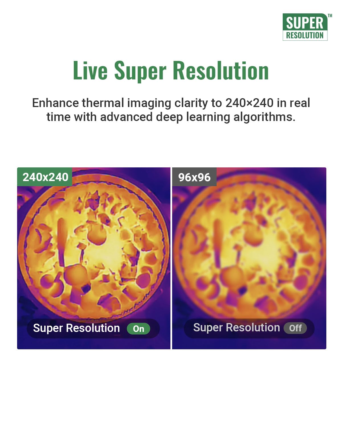 Thumbnail 6 de HSFTOOLS HF96 Thermal Camera with AI Scene Detection and 240 × 240 Super Resolution