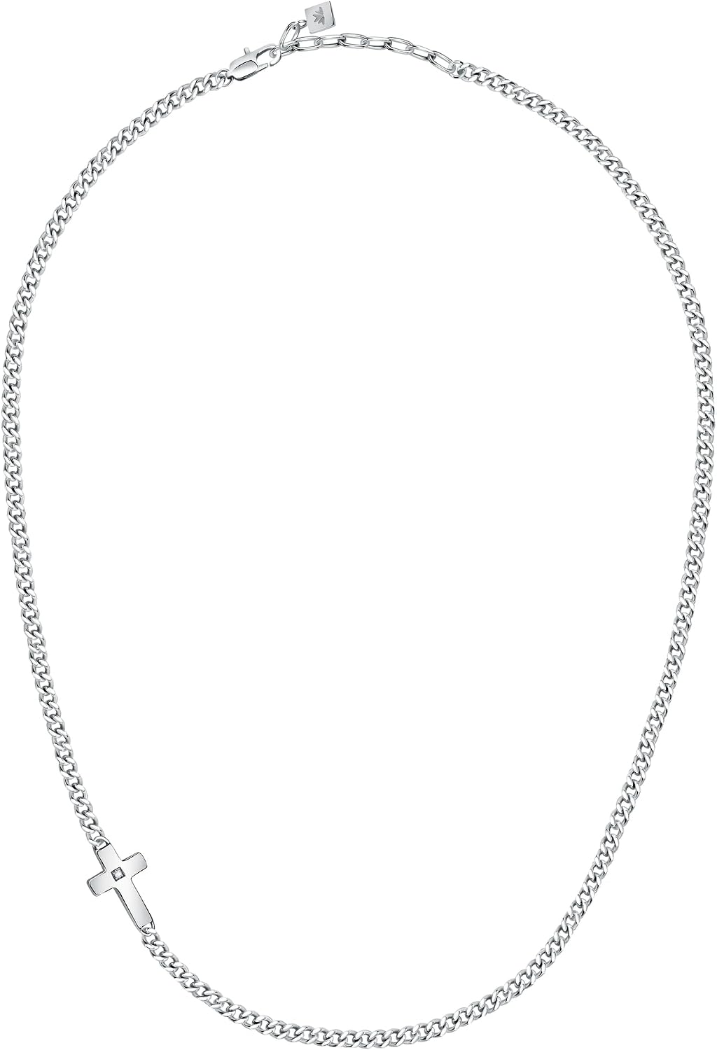 Detalle de Morellato CROSS Collana Uomo in Acciaio, Zirconi – SKR62