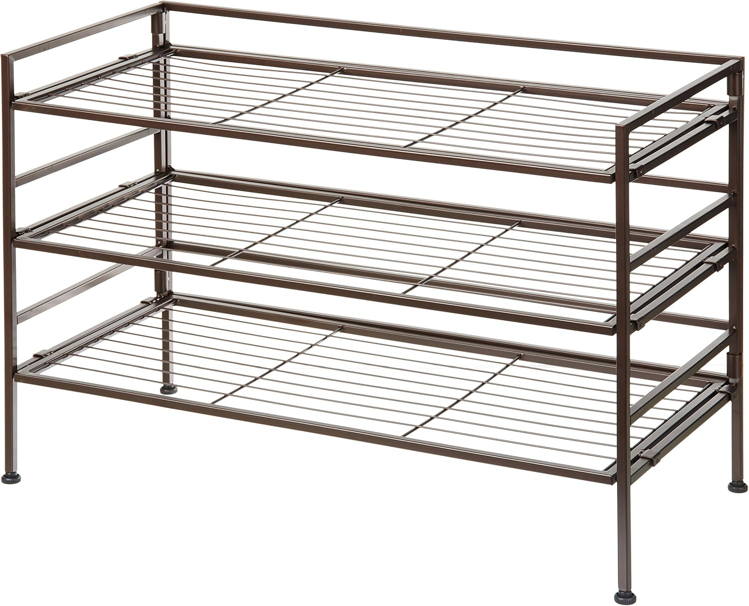 Detalle de Amazon Basics – stojak na buty na 9 par, 3 poziomy, stal stopowa