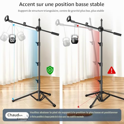 Thumbnail 5 de Support de micro 6 en 1 ZOMON avec perche au sol – robuste, portable et réglable