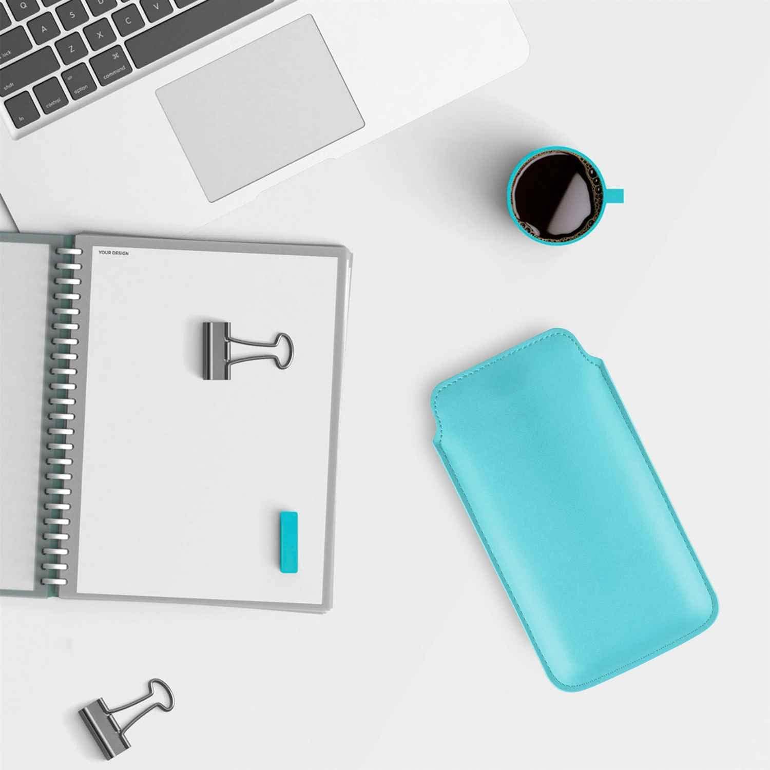 Thumbnail 6 de MoEx Slide Case en cuir végétalien — Étui 360° pour iPhone 7 Plus / 8 Plus, Aqua-Cyan