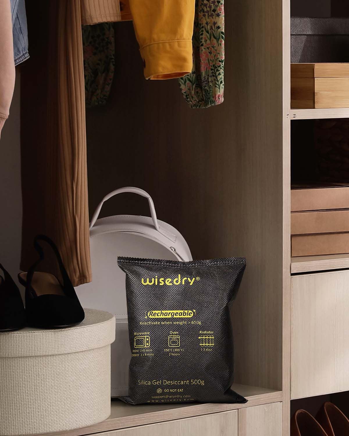 Thumbnail 4 de Wisedry 500g Silica Gel Packets Large for Clothes Storage