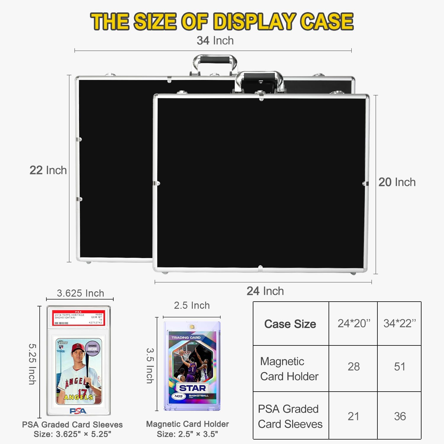 Detalle de CoJewe TSDC-0001-SL34-2P Trade Show Display Case, 34 x 22 in, Aluminum
