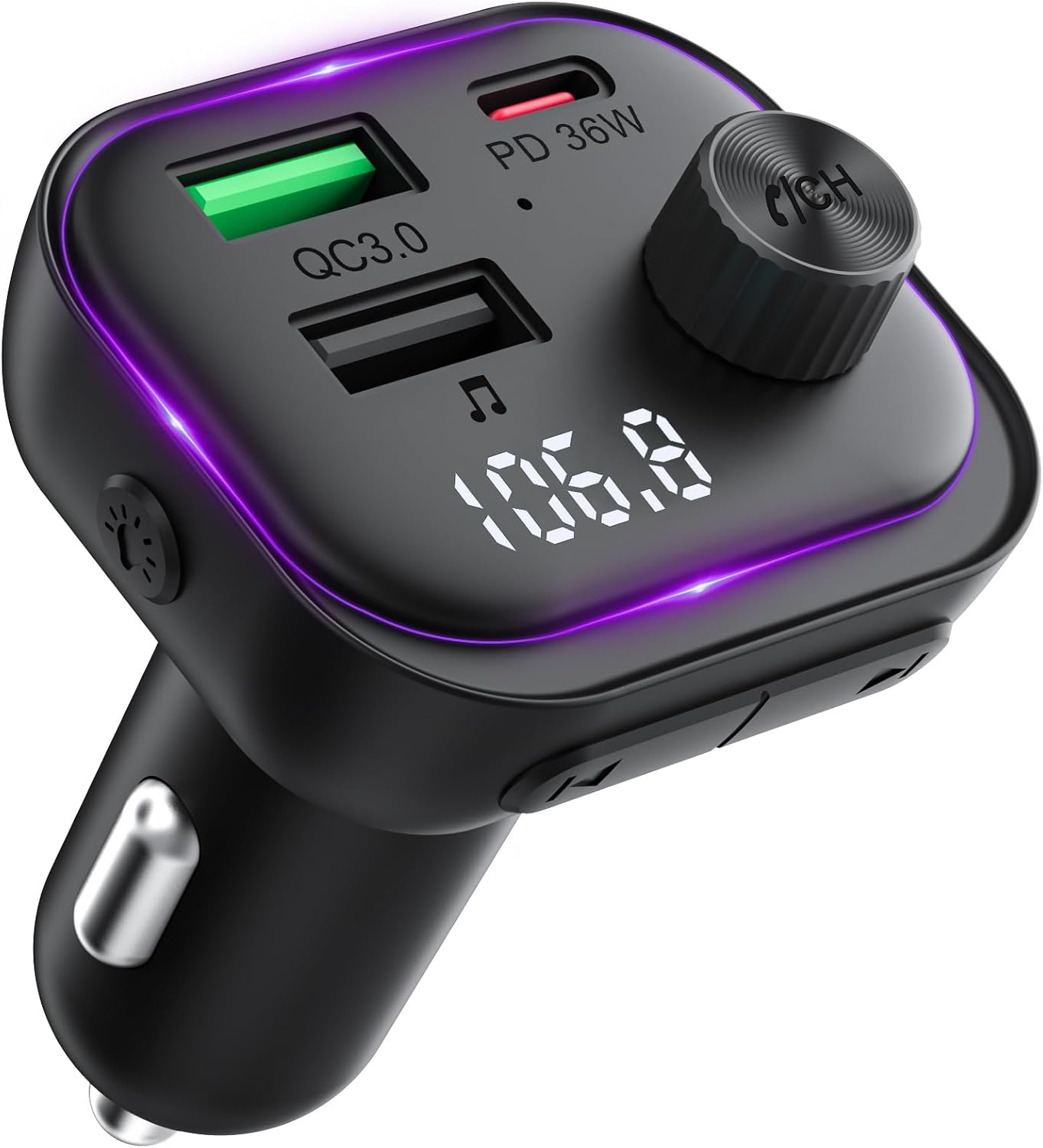 Detalle de Bluetooth Adapter Auto FM Transmitter PD 36W QC3.0 18W Schnelles Autoladegerät KFZ Bluetooth 5.3 HiFi Sound Musik-Player Radio Zigarettenanzünder USB C Freisprechanlage Unterstützt BT U-Disc
Bluetooth Adapter Auto FM Transmitter PD 36W QC3.…
