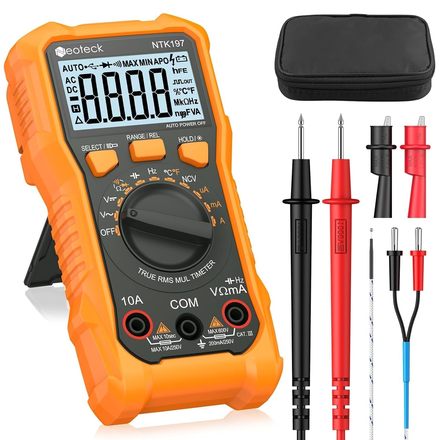 Detalle de Neoteck VC746A Digital Multimeter, 2000 Counts, TRMS and NCV