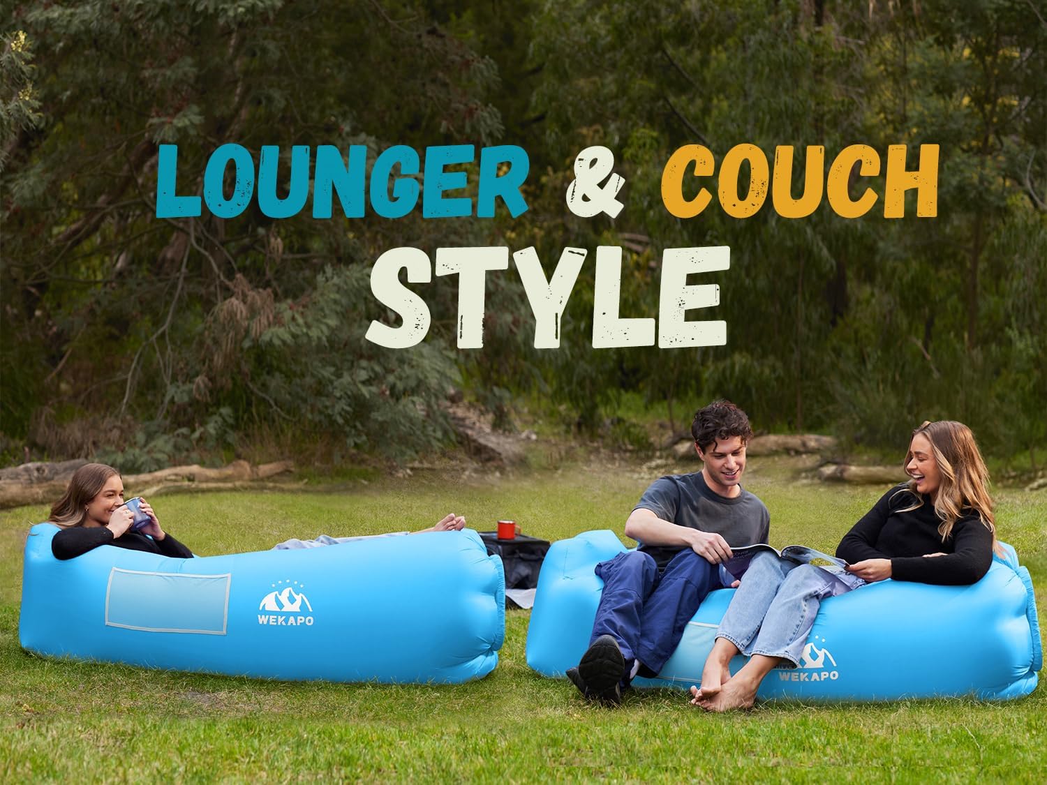 Thumbnail 6 de WEKAPO Inflatable Couch Air Lounger Chair – Portable, Easy Setup for Outdoors and Indoors