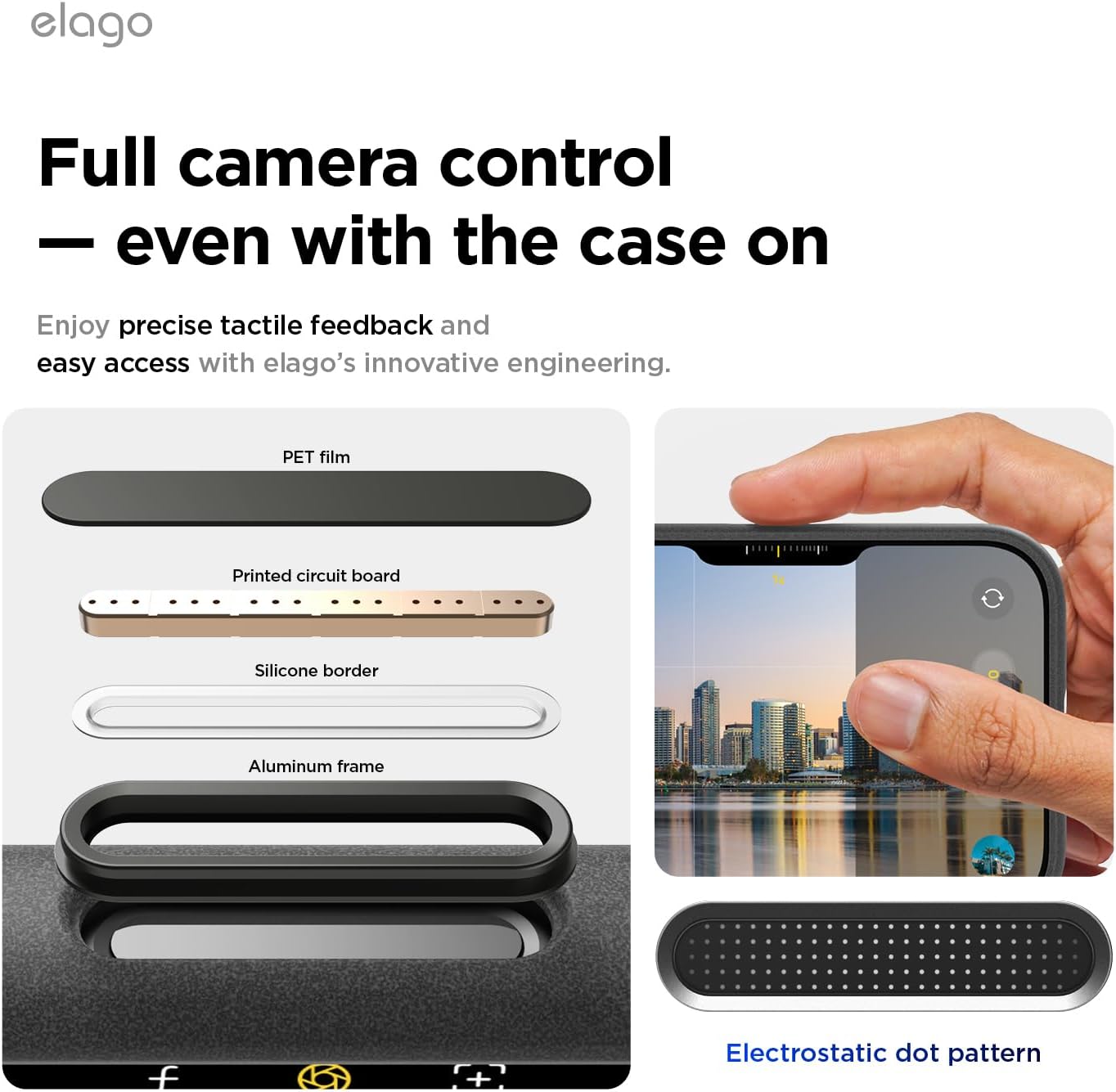 Detalle 2 de elago Magnetic Pebble Case for iPhone 18 Pro Max & 17 Pro Max, MagSafe, Dark Grey