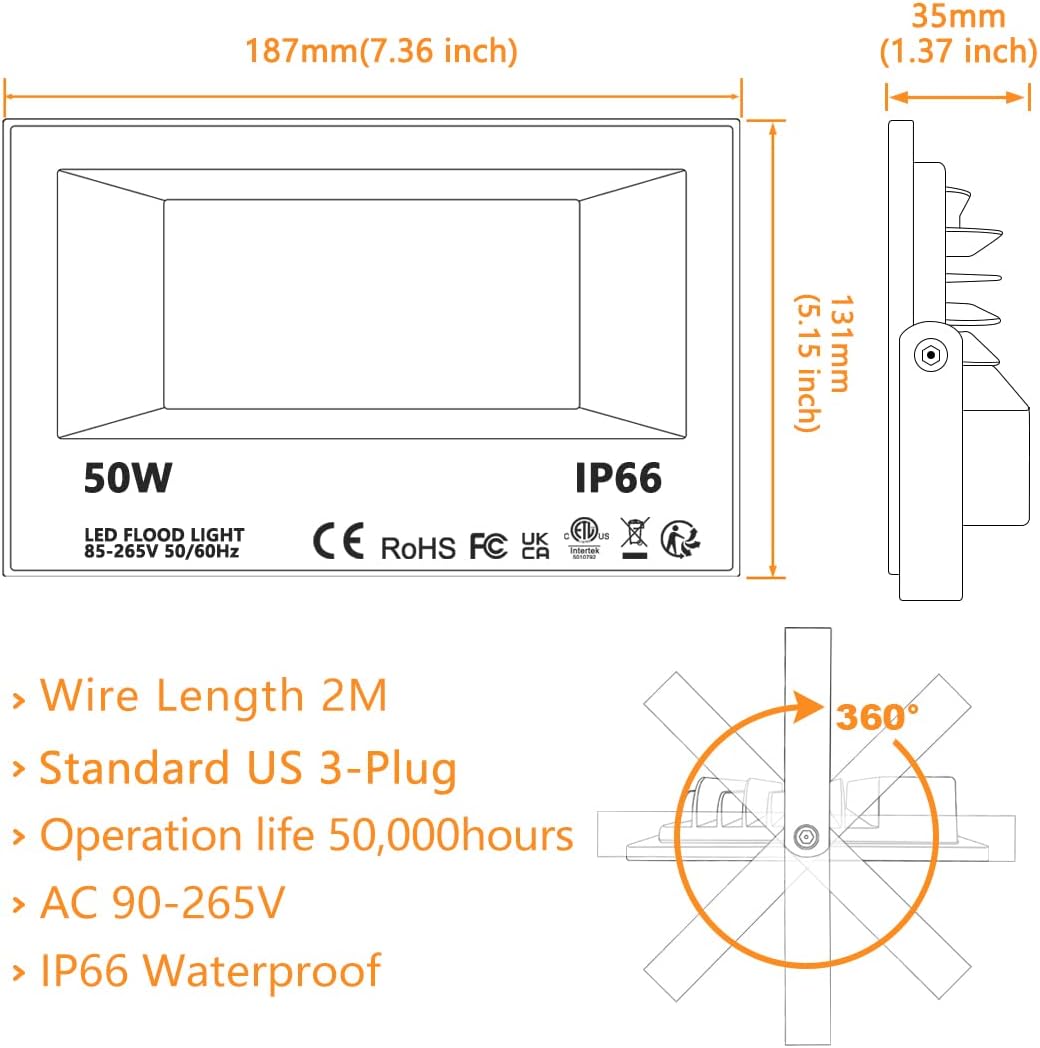 Detalle 2 de MELPO RGBW Outdoor Floodlight 50W