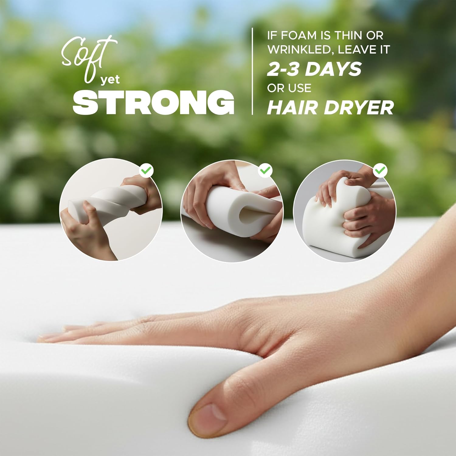 Thumbnail 3 de Fitfree Outdoor Chair Cushions: 19 x 19 inch, Water-Resistant & Fade-Resistant, Set of 6