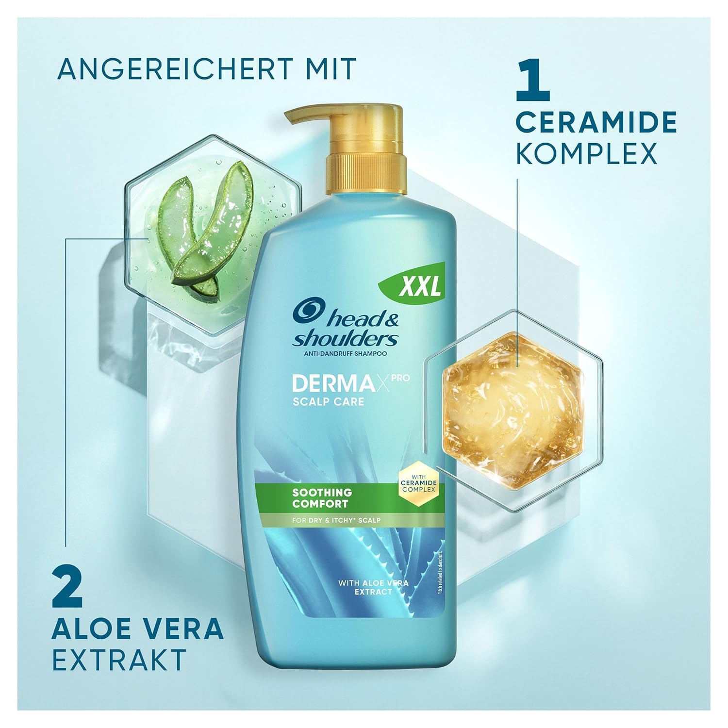 Thumbnail 6 de Head & Shoulders DermaXPro Beruhigendes Komfort Anti-Schuppen Shampoo 800 ml – Aloe Vera & Ceramidkomplex