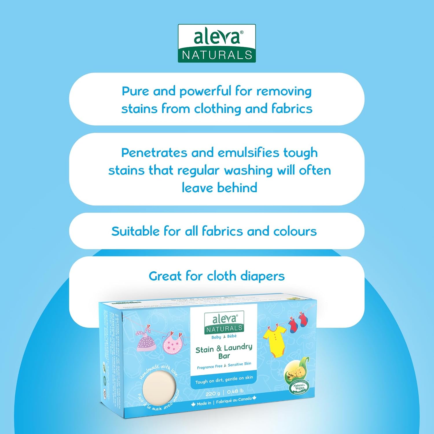 Thumbnail 2 de Aleva Naturals 37823 Stain & Laundry Bar, Unscented Plant-Based 6-Pack