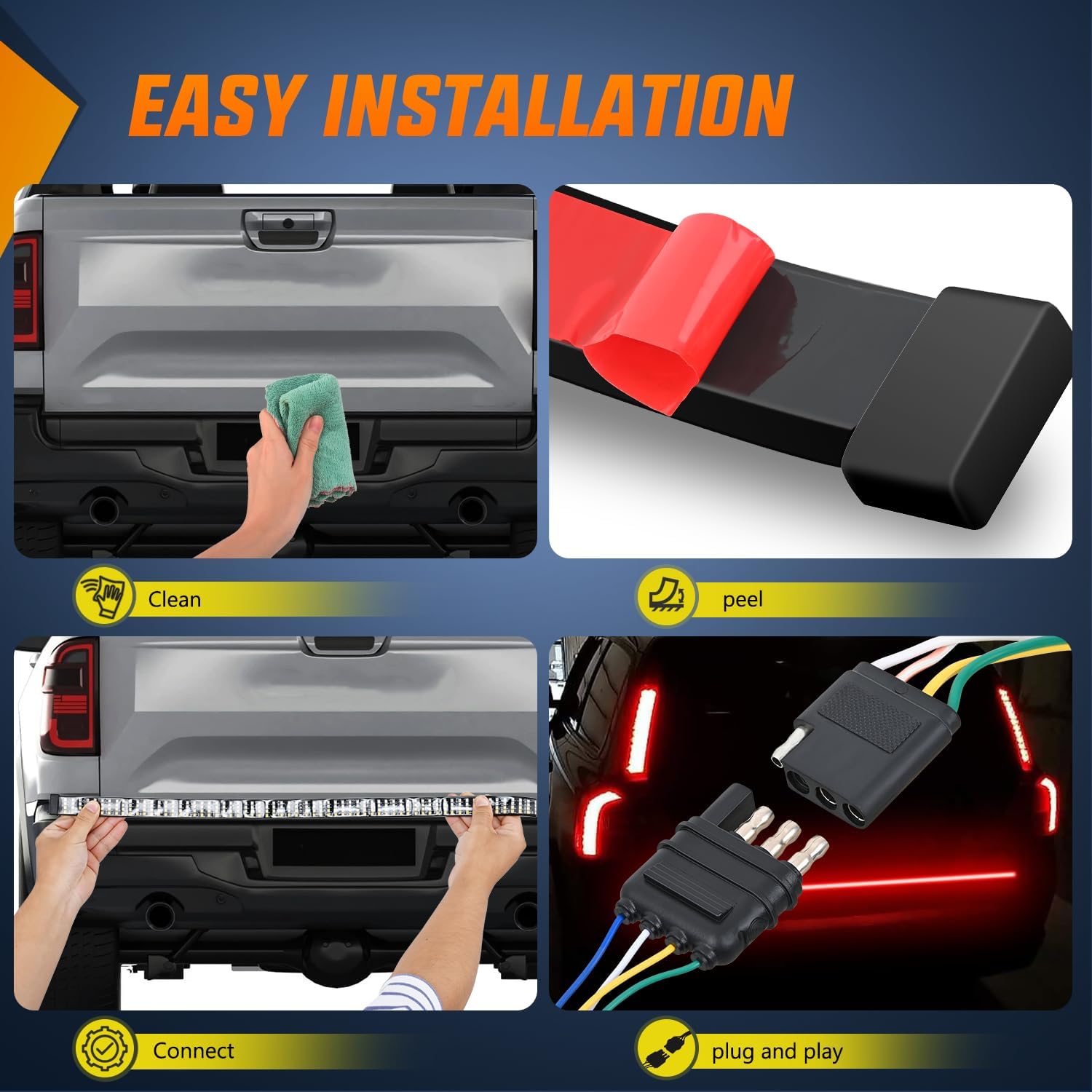 Detalle 2 de Nilight 60" Tailgate Light Strip 🚚