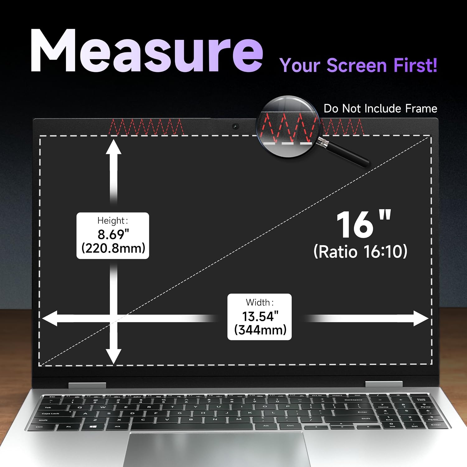 Thumbnail 4 de IPROKKO Magnetic Privacy Screen 16 inch