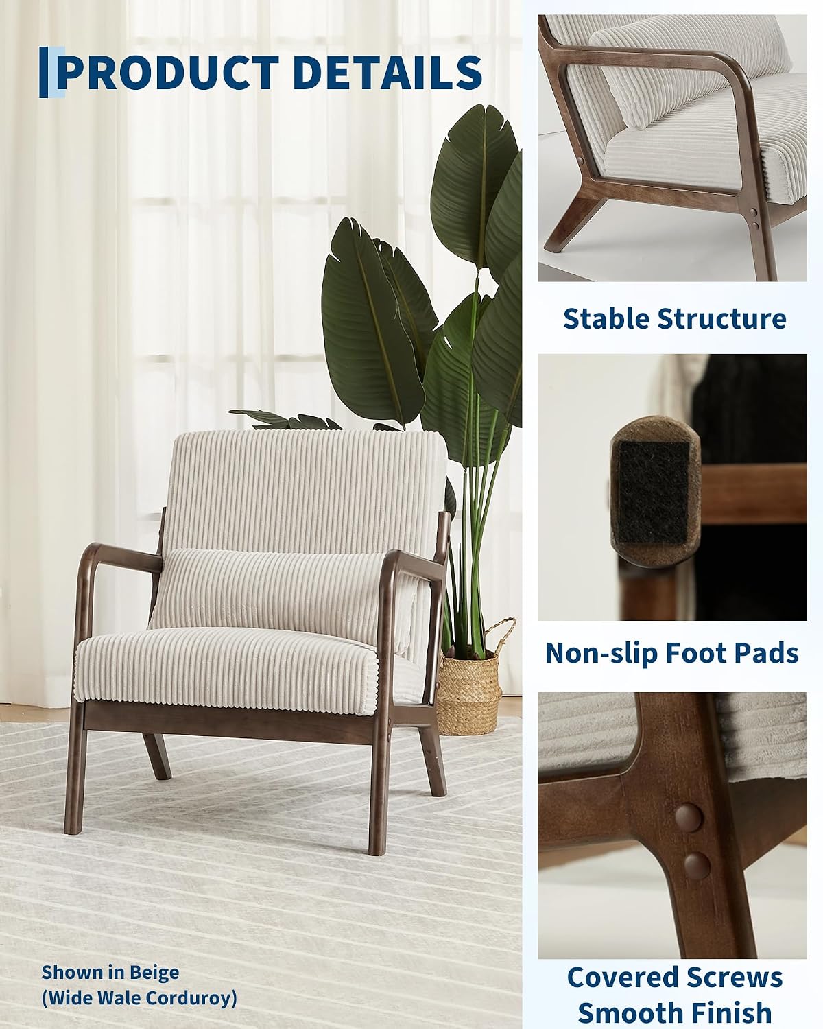 Detalle 2 de Garvee Sherpa Accent Chair