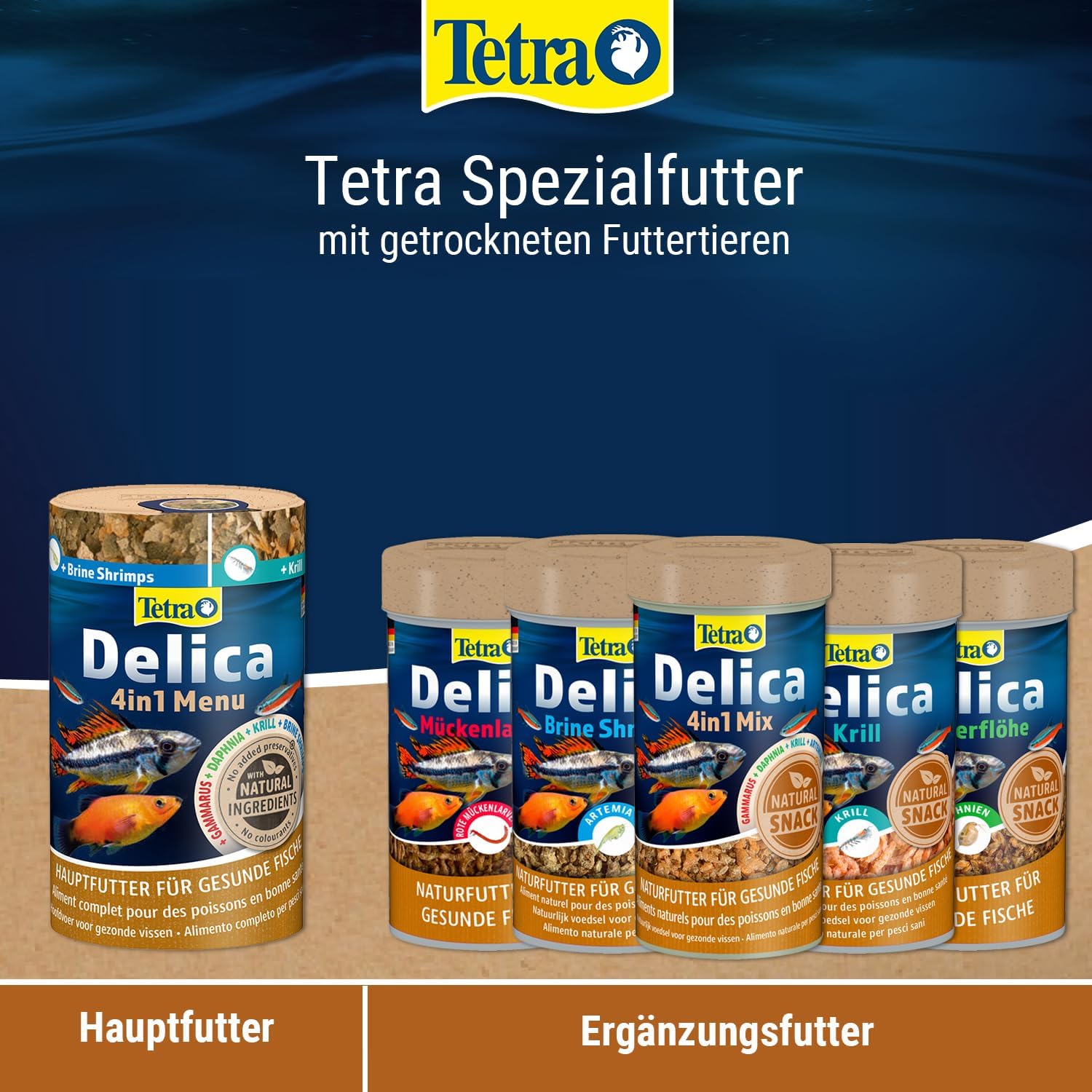 Thumbnail 6 de Tetra Delica Mix Naturfutter – 4-in-1 Futtertier-Mischung, 250 ml Dose